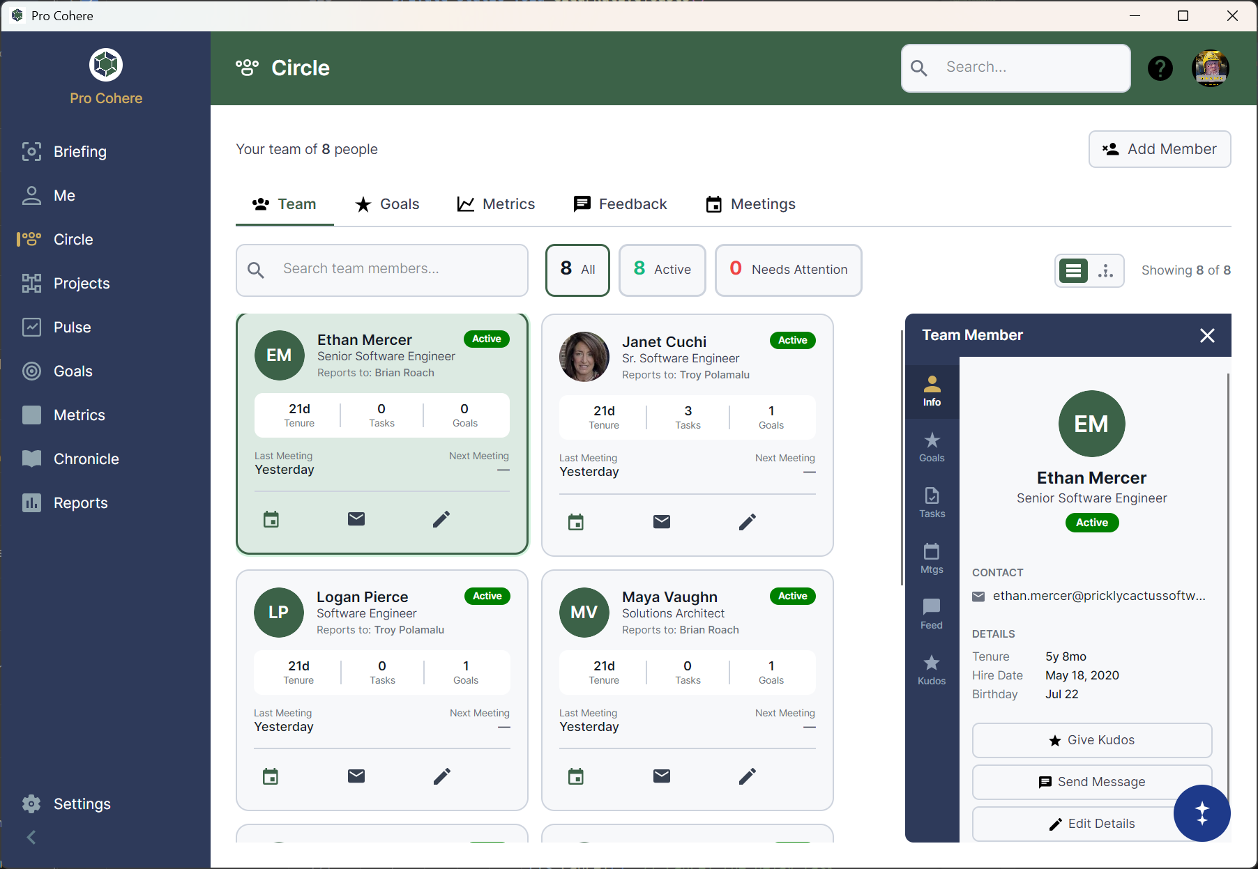 Pro Cohere Circle team context