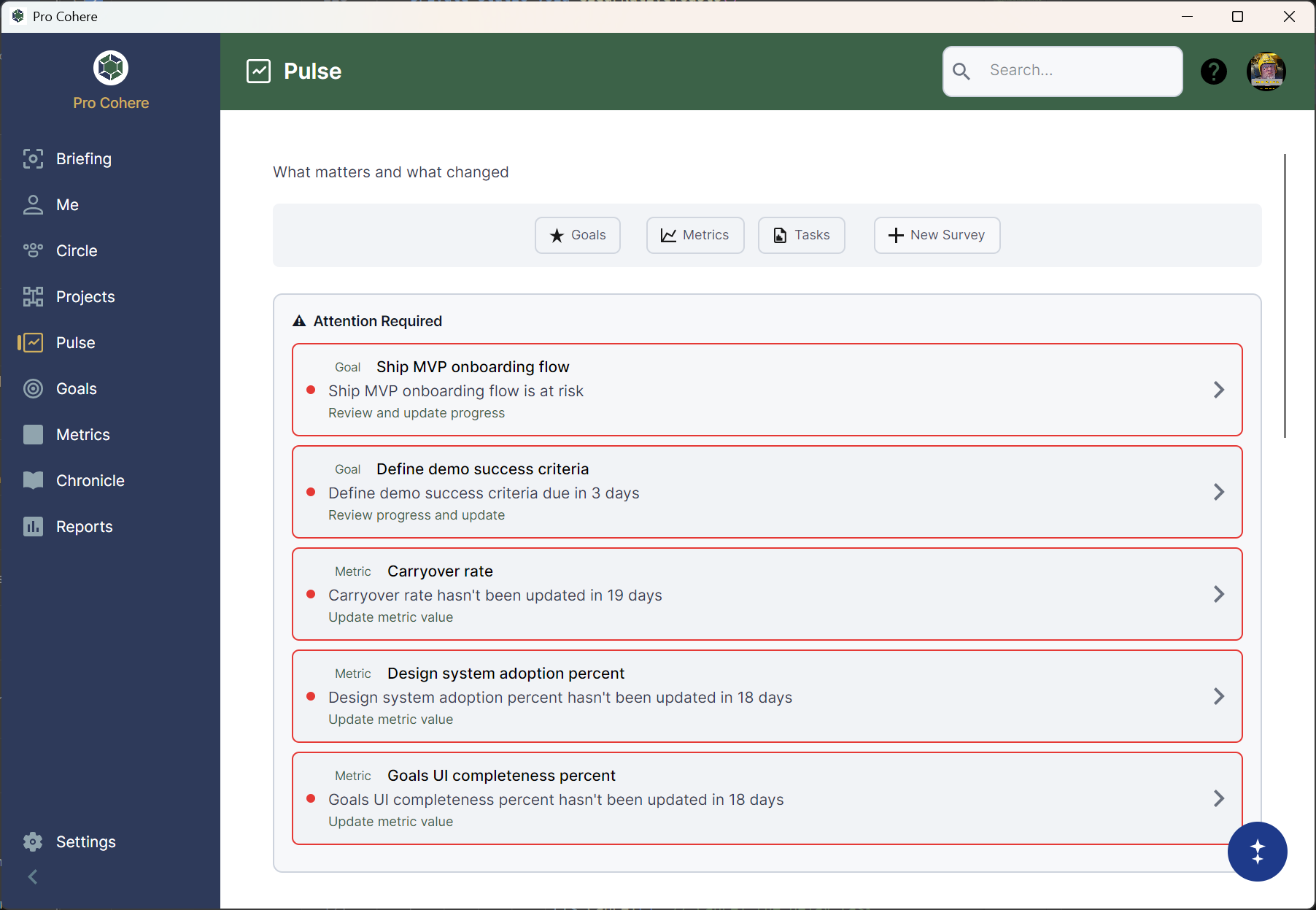 Pro Cohere Pulse overview